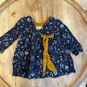 Thimble Reversible Floral Long Sleeve Kids  Dress, Size 18-24